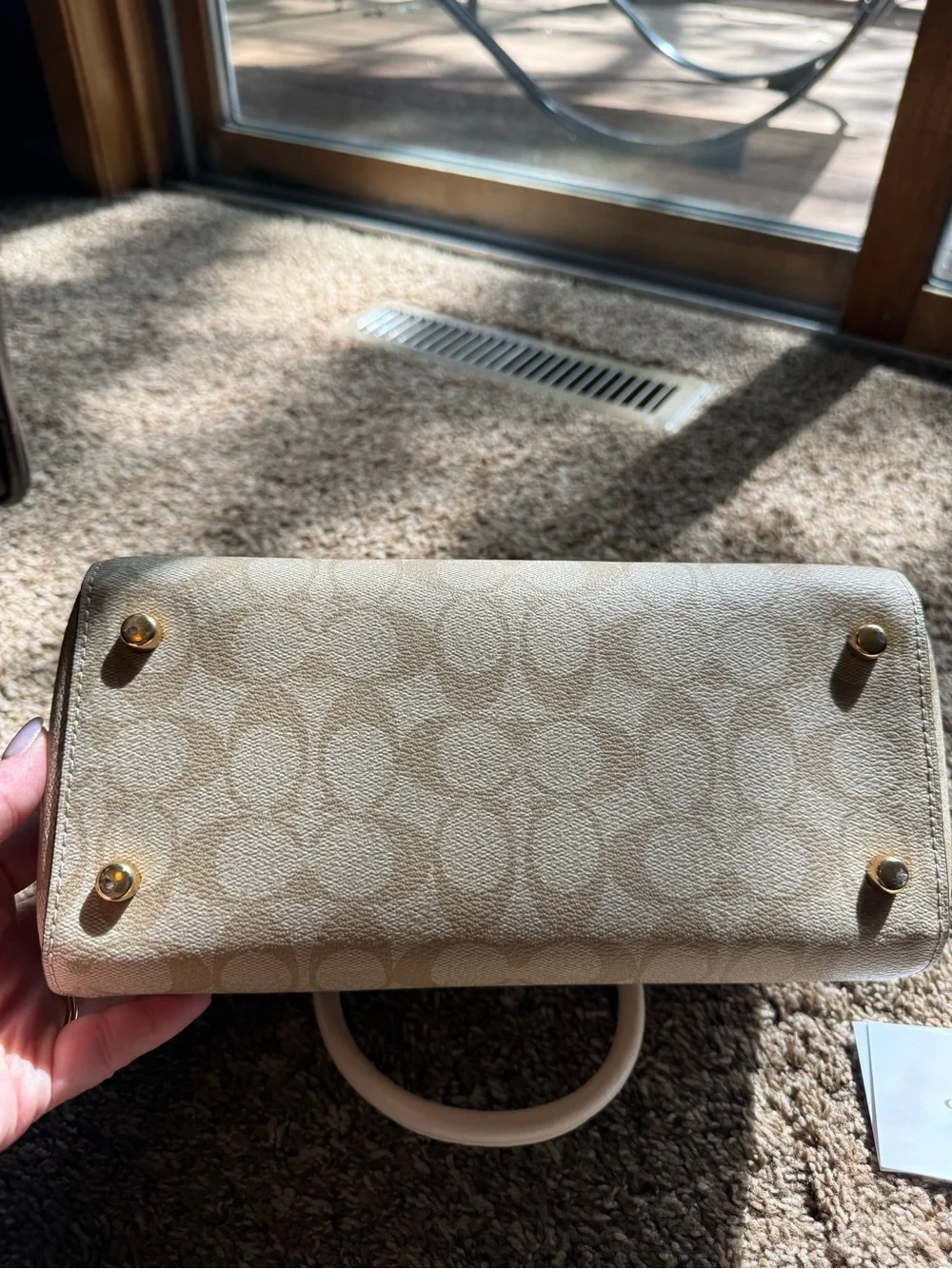 Coach satchel beige
